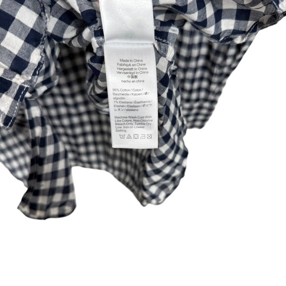J Crew Classic Fit Shirt Womens 22 Black White Crinkle Gingham Button Down - Picture 9 of 9